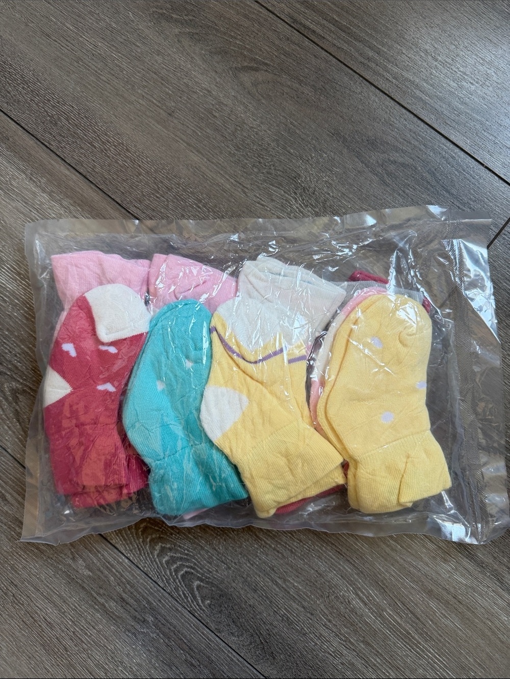 Girls' Multicolor Crew Socks Pack — Pink, Turquoise, Yellow 12 pairs